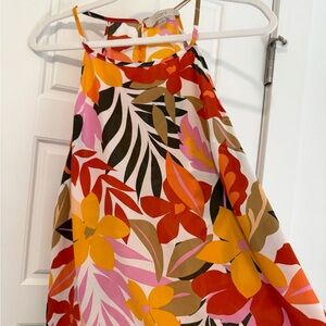 LOFT Tropical Floral Halter Top Size M